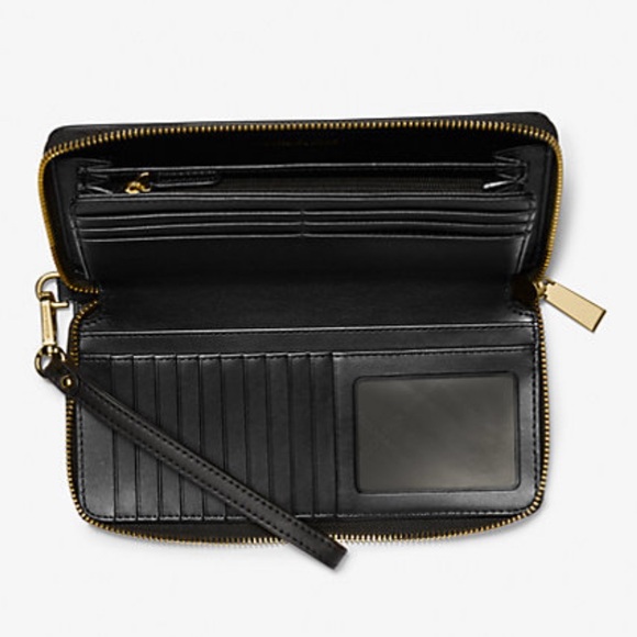 MK Travel Large Camouflage Print Calf Hair Continental Wallet NWT - Picture 4 of 8